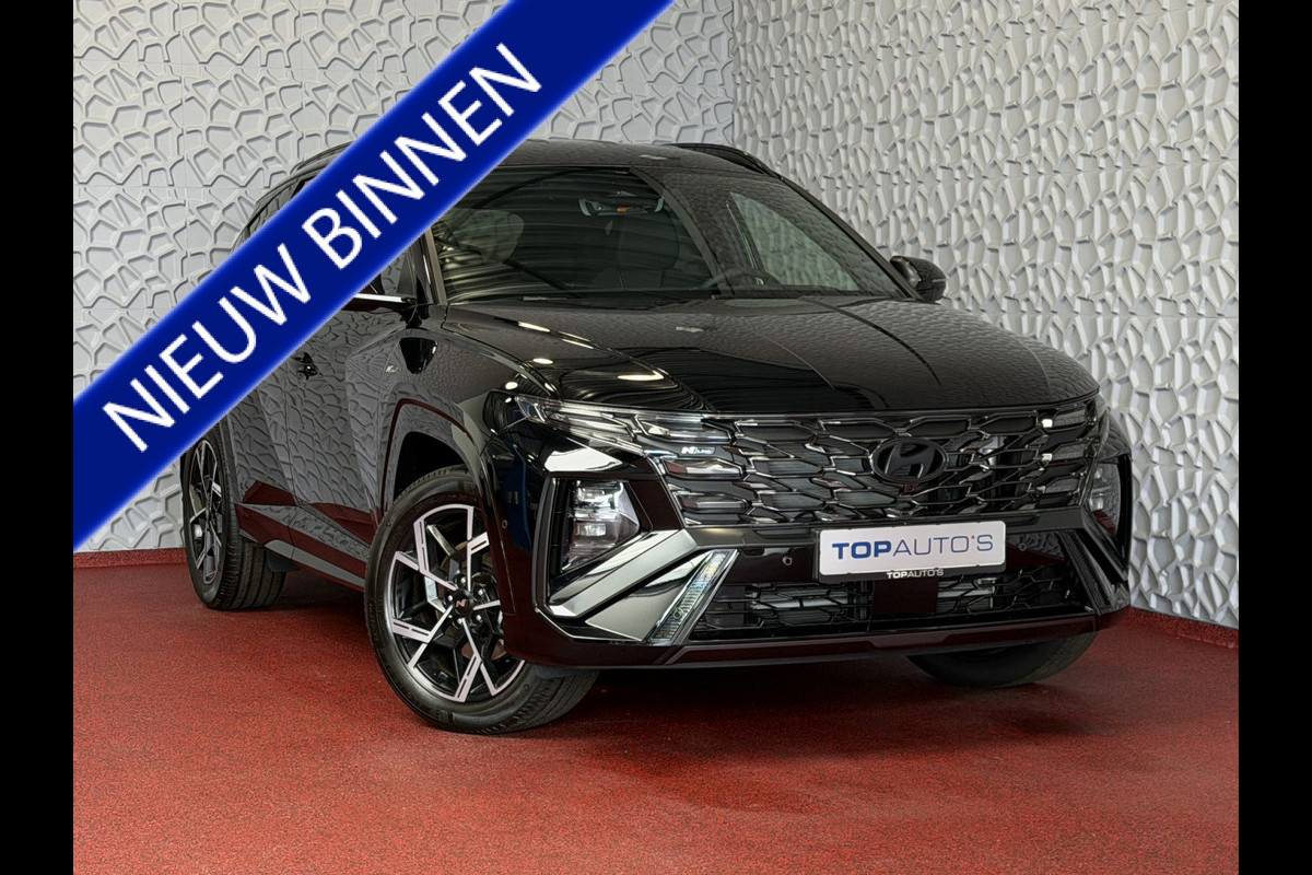 Hyundai Tucson NIEUWE AUTO 1.6 T-GDI PHEV N-LINE 360.CAMERA ELEK.KLEP ELEK.STOEL/GEHEUG.VERWARMD SUBWFR 19''LMV ZWARTE HEMEL STUURVERW. PLUG IN HYBRIDE