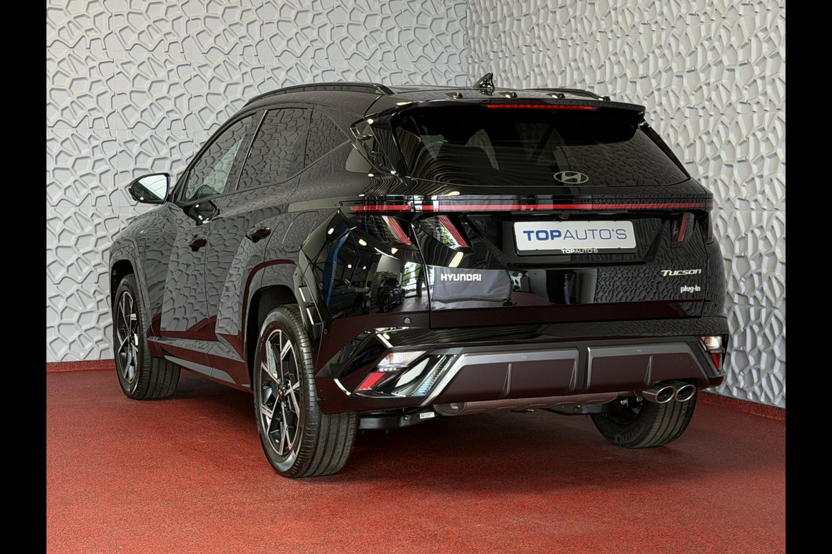 Hyundai Tucson NIEUWE AUTO 1.6 T-GDI PHEV N-LINE 360.CAMERA ELEK.KLEP ELEK.STOEL/GEHEUG.VERWARMD SUBWFR 19''LMV ZWARTE HEMEL STUURVERW. PLUG IN HYBRIDE