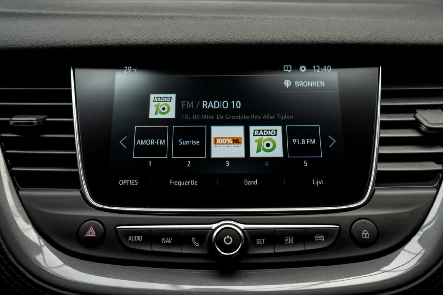 Opel Grandland X 1.2 Turbo Aut. Leer Navi Camera PDC Climate Stoelverwarming voor en achter Stuurverwarming Carplay Cruise LM velgen