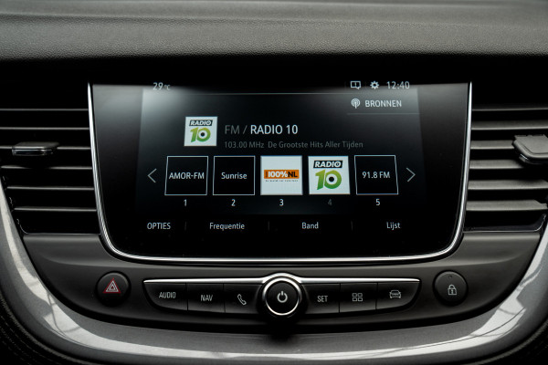 Opel Grandland X 1.2 Turbo Aut. Leer Navi Camera PDC Climate Stoelverwarming voor en achter Stuurverwarming Carplay Cruise LM velgen