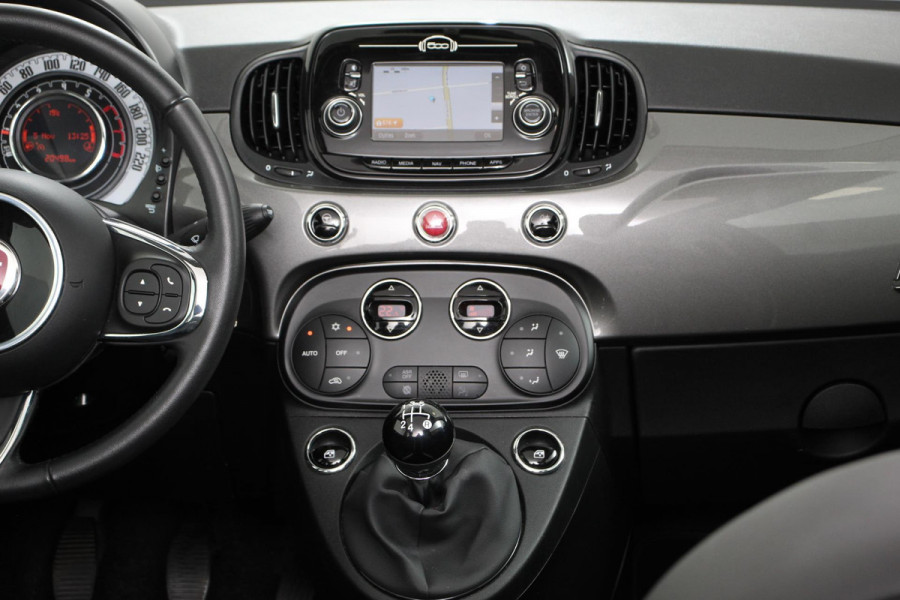 Fiat 500C 1.2 Lounge Navigatie Lederen interieur Climate control Cruise control Parkeer sensor achter DAB