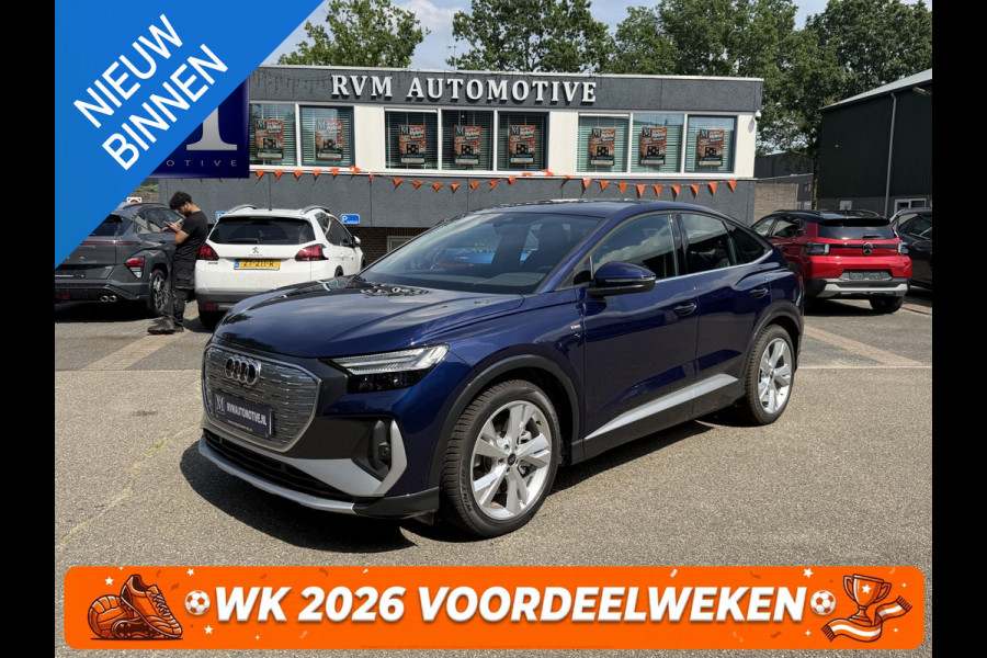 Audi Q4 Sportback e-tron 45 Edition 82 kWh VAN: 44.900,- VOOR: 41.877,- UW WKVOORDEEL: 3.023,-|S-LINE| 10.000KM! | STOELVERWARMING| ELEKTRISCHE ACHTERKLEP| ACHTERUITRIJCAMERA | MATRIX LED|
