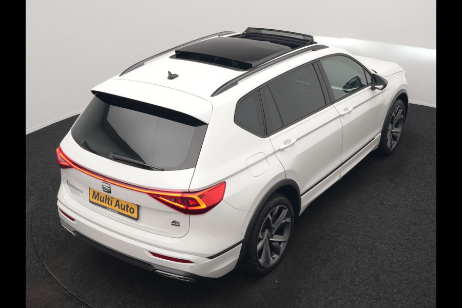 Seat Tarraco 1.4 TSI e-Hybrid FR PHEV 245pk Dealer O.H | Trekhaak Af Fabriek | Panodak | 360 Camera | Adaptive Cruise | Sportstoelen Memory & Verwarmd | BLIS | Apple Carplay | Travel Assist | Keyless | Navigatie | Virtual | DAB | 20" L.M | Plug In Hybrid |