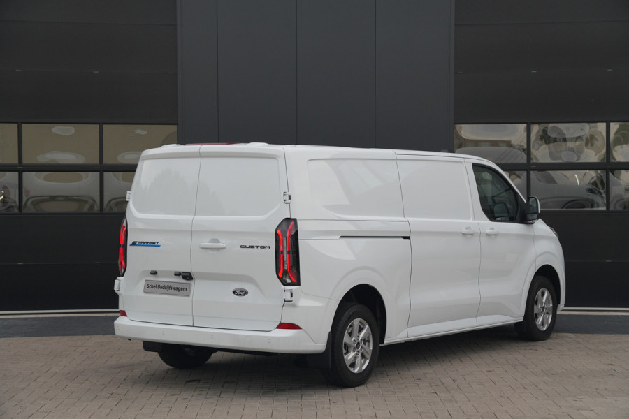 Ford E-Transit Custom 320 L2H1 Limited 71 kWh 218pk - LED - Carplay - Stoelverwarming - Keyless - Cruise - Rijklaar
