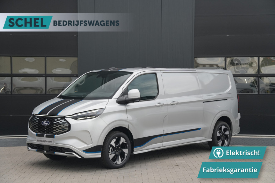 Ford E-Transit Custom 340 L2H1 Sport 71 kWh 218pk - ACC - Elek Trekhaak - B&O - Navi - Stoel/Stuurverwarming - 360 Camera - Blindspot - Rijklaar