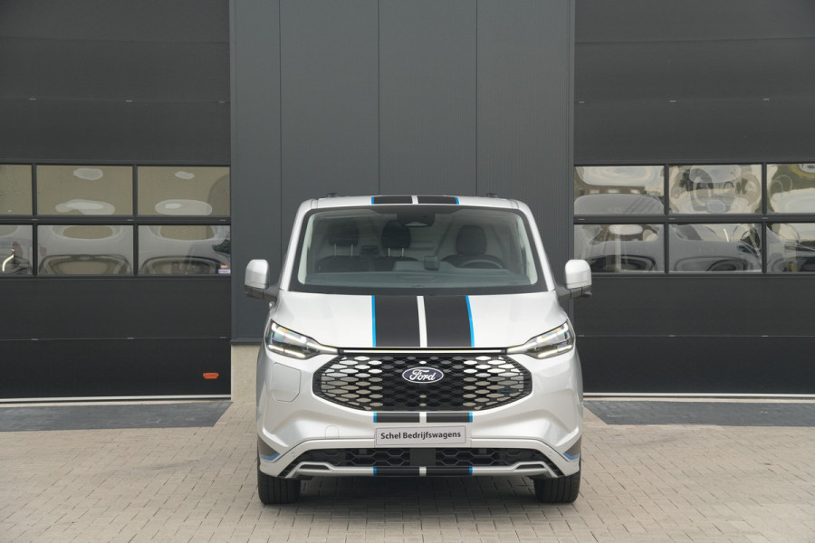 Ford E-Transit Custom 340 L2H1 Sport 71 kWh 218pk - ACC - Elek Trekhaak - B&O - Navi - Stoel/Stuurverwarming - 360 Camera - Blindspot - Rijklaar