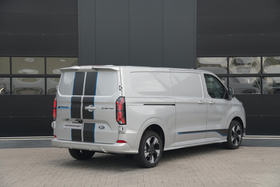 Ford E-Transit Custom 340 L2H1 Sport 71 kWh 218pk - ACC - Elek Trekhaak - B&O - Navi - Stoel/Stuurverwarming - 360 Camera - Blindspot - Rijklaar