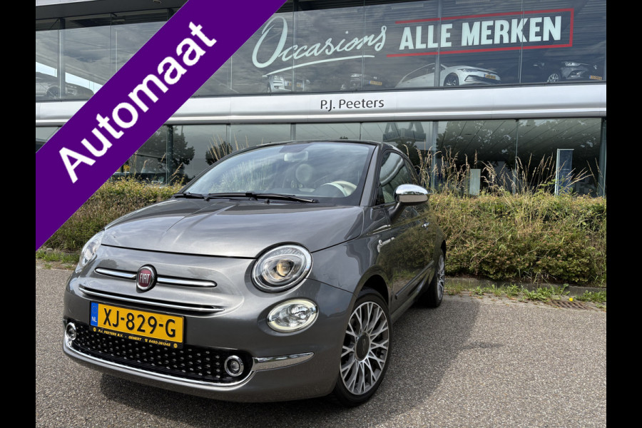 Fiat 500 0.9 TwinAir Turbo Lounge Automaat Glazen panoramadak - Airco - Navigatie - Parkeersensor achter - Licht metalen velgen 15 inch - Cruise control - Mistlampen - Elektrische ramen - Stuur multifunctioneel - Bluetooth - Centrale vergrendeling met afstandsbediening - Start/stop systeem