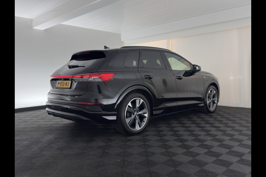 Audi Q4 e-tron 40 Launch S-Line Edition Competition 77 kWh [3-Fase-11kW] {SoH-89%} (INCL-BTW) *HEAT-PUMP | LEATHER | MATRIX-LED | SONOS-SOUND | ADAPTIVE-CRUISE | HEATED-SPORTSEATS | AMBIENTLIGHT | DIGI-COCKPIT | CAMERA | KEYLESS | HEAD-UP |  DAB+ | TOWBAR | 20''ALU*