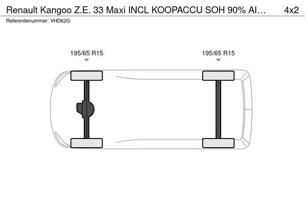 Renault Kangoo Z.E. 33 Maxi INCL KOOPACCU SOH 90% AIRCO NAVI CRUISE PDC 100 % Elektrisch