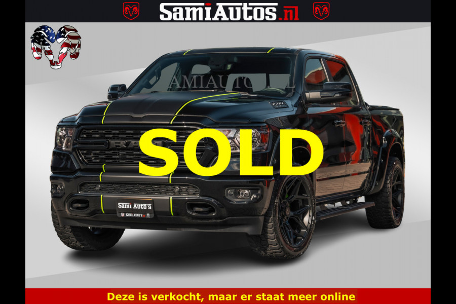 Dodge Ram SPORT | 5.7 V8 4x4 HEMI | PANORAMA DAK | GROOTSCHERM 12 INCH | LPG | Diamond Black Pearl | CREW CAB | DUBBELE CABINE | 5 PERSOONS | DC | VOORRAAD NR 2554 - 6048 | De specialist in Amerikaanse pick‑ups in Nederland en Europa.