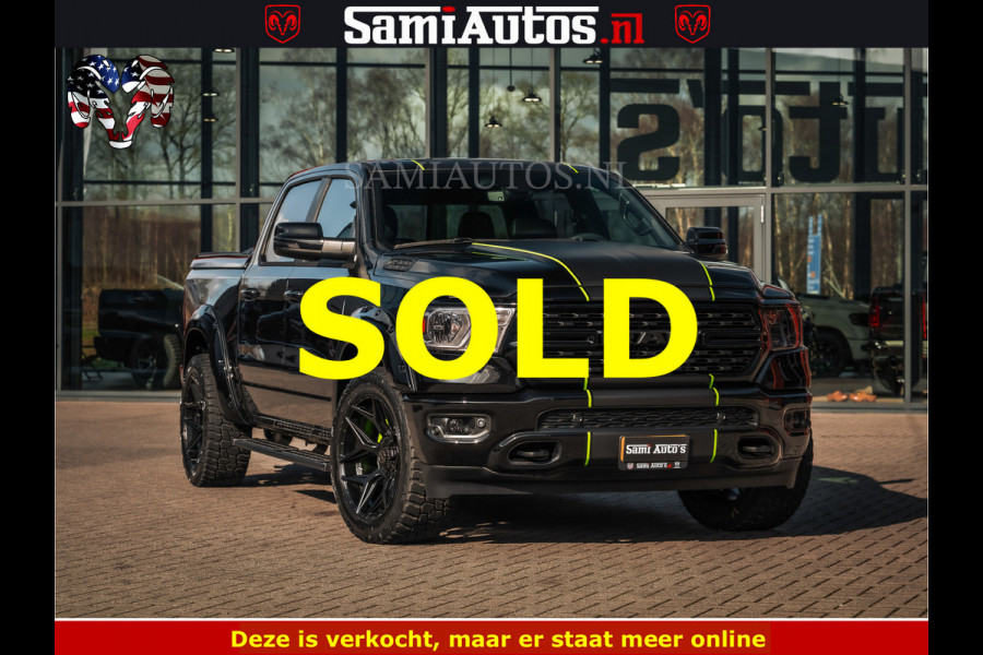 Dodge Ram SPORT | 5.7 V8 4x4 HEMI | PANORAMA DAK | GROOTSCHERM 12 INCH | LPG | Diamond Black Pearl | CREW CAB | DUBBELE CABINE | 5 PERSOONS | DC | VOORRAAD NR 2554 - 6048 | De specialist in Amerikaanse pick‑ups in Nederland en Europa.