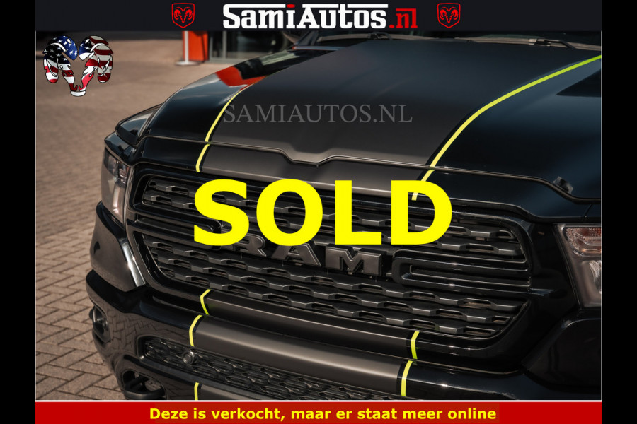 Dodge Ram SPORT | 5.7 V8 4x4 HEMI | PANORAMA DAK | GROOTSCHERM 12 INCH | LPG | Diamond Black Pearl | CREW CAB | DUBBELE CABINE | 5 PERSOONS | DC | VOORRAAD NR 2554 - 6048 | De specialist in Amerikaanse pick‑ups in Nederland en Europa.