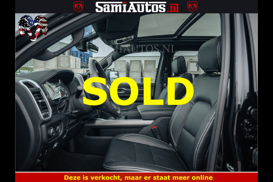 Dodge Ram SPORT | 5.7 V8 4x4 HEMI | PANORAMA DAK | GROOTSCHERM 12 INCH | LPG | Diamond Black Pearl | CREW CAB | DUBBELE CABINE | 5 PERSOONS | DC | VOORRAAD NR 2554 - 6048 | De specialist in Amerikaanse pick‑ups in Nederland en Europa.