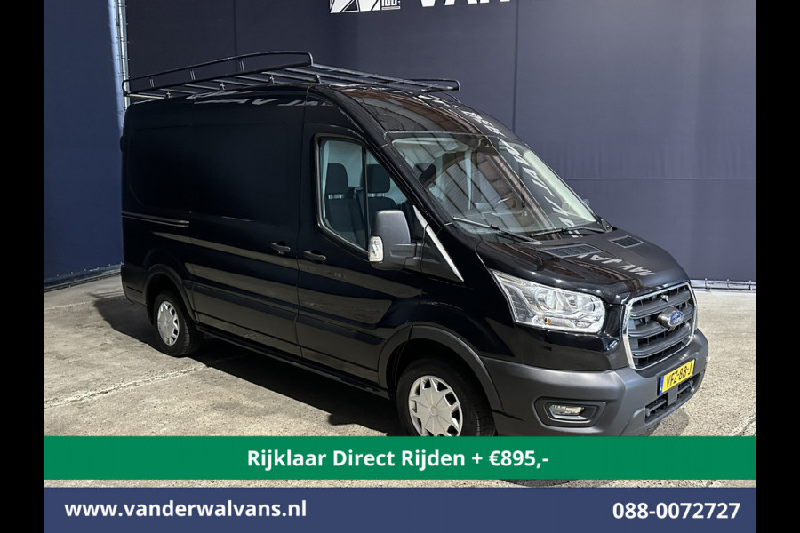 Ford Transit 2.0 TDCI L2H2 Euro6 *Nieuwe apk* Airco | Camera | Navigatie | Imperiaal | Trekhaak | Trap Cruisecontrol, Parkeersensoren, Bijrijdersbank