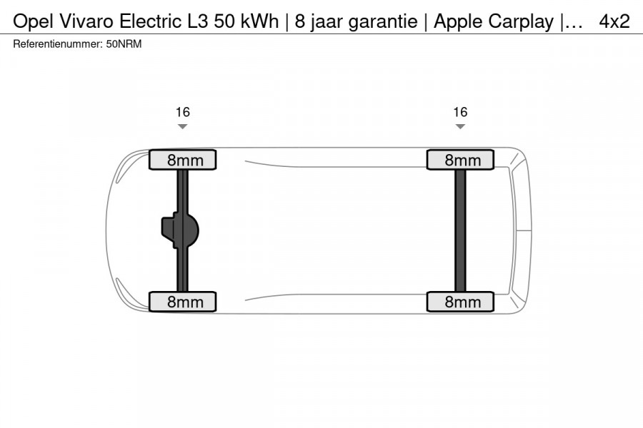 Opel Vivaro Electric L3 50 kWh | 8 jaar garantie | Apple Carplay | achteruitrijcamera | RAL1032