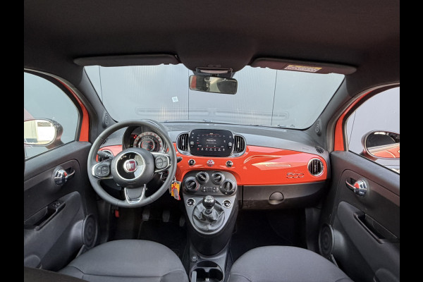 Fiat 500 1.0 Hybrid | Oranje | Apple Carplay/Android Auto | Licht/regensensor | Mistlampen voor