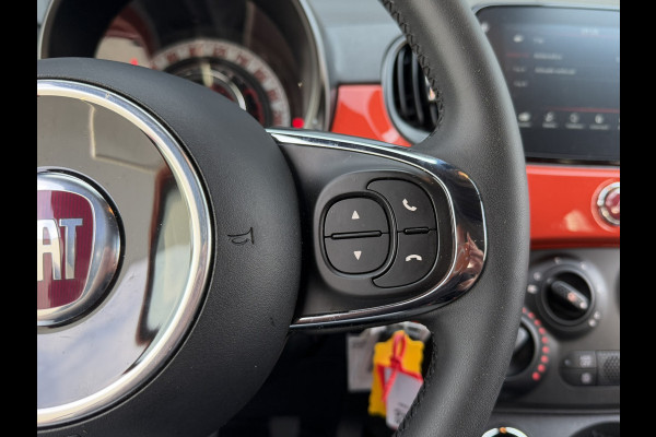 Fiat 500 1.0 Hybrid | Oranje | Apple Carplay/Android Auto | Licht/regensensor | Mistlampen voor