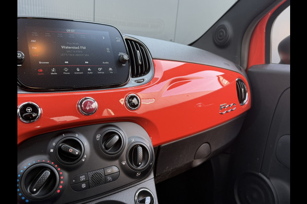 Fiat 500 1.0 Hybrid | Oranje | Apple Carplay/Android Auto | Licht/regensensor | Mistlampen voor