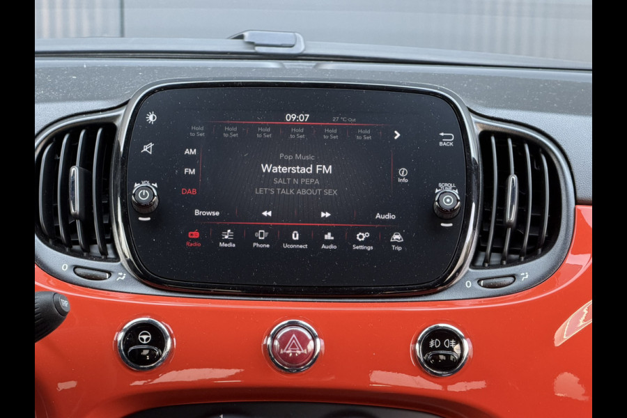 Fiat 500 1.0 Hybrid | Oranje | Apple Carplay/Android Auto | Licht/regensensor | Mistlampen voor
