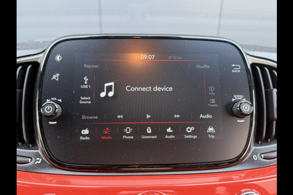 Fiat 500 1.0 Hybrid | Oranje | Apple Carplay/Android Auto | Licht/regensensor | Mistlampen voor