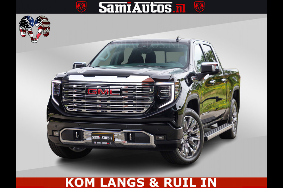 GMC Sierra DENALI | All-In Prijs | 6,2 V8 Full Option | De Meest Luxe Pick-Up in zijn Klasse | Comfortabele Dubbele Cabine met Royale 5 Zitplaatsen | BPM vrij | Nu Leverbaar uit Voorraad | Voorraad Nr 9194 | De specialist in Amerikaanse pick‑ups in Nederland en Europa.