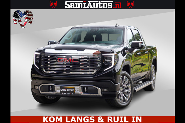GMC Sierra DENALI | All-In Prijs | 6,2 V8 Full Option | De Meest Luxe Pick-Up in zijn Klasse | Comfortabele Dubbele Cabine met Royale 5 Zitplaatsen | BPM vrij | Nu Leverbaar uit Voorraad | Voorraad Nr 9194 | De specialist in Amerikaanse pick‑ups in Nederland en Europa.