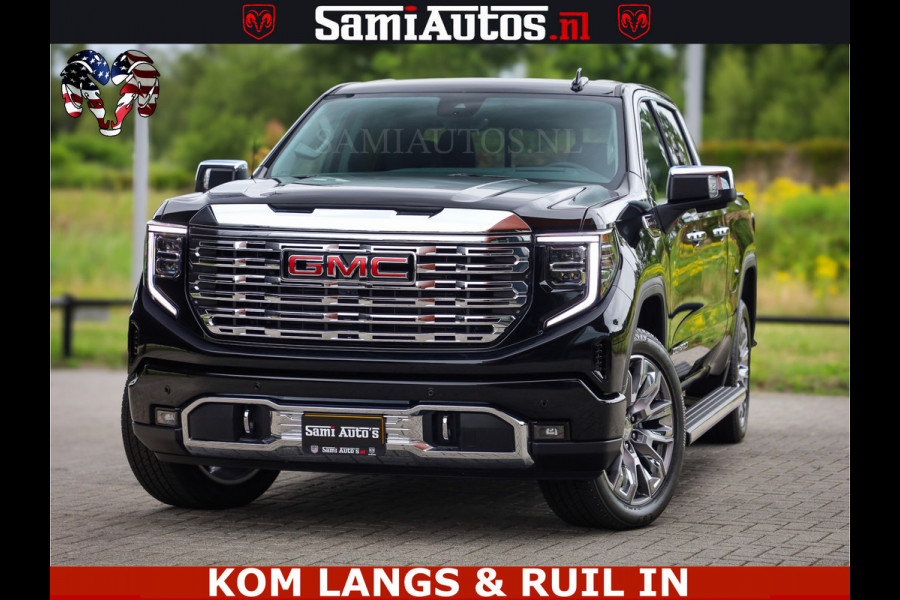 GMC Sierra DENALI | All-In Prijs | 6,2 V8 Full Option | De Meest Luxe Pick-Up in zijn Klasse | Comfortabele Dubbele Cabine met Royale 5 Zitplaatsen | BPM vrij | Nu Leverbaar uit Voorraad | Voorraad Nr 9194 | De specialist in Amerikaanse pick‑ups in Nederland en Europa.