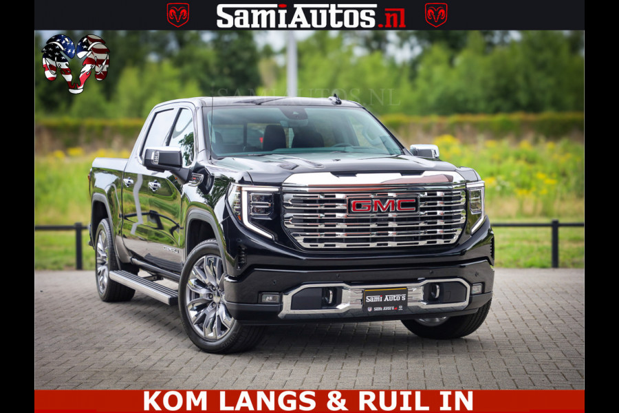 GMC Sierra DENALI | All-In Prijs | 6,2 V8 Full Option | De Meest Luxe Pick-Up in zijn Klasse | Comfortabele Dubbele Cabine met Royale 5 Zitplaatsen | BPM vrij | Nu Leverbaar uit Voorraad | Voorraad Nr 2232 | De specialist in Amerikaanse pick‑ups in Nederland en Europa.