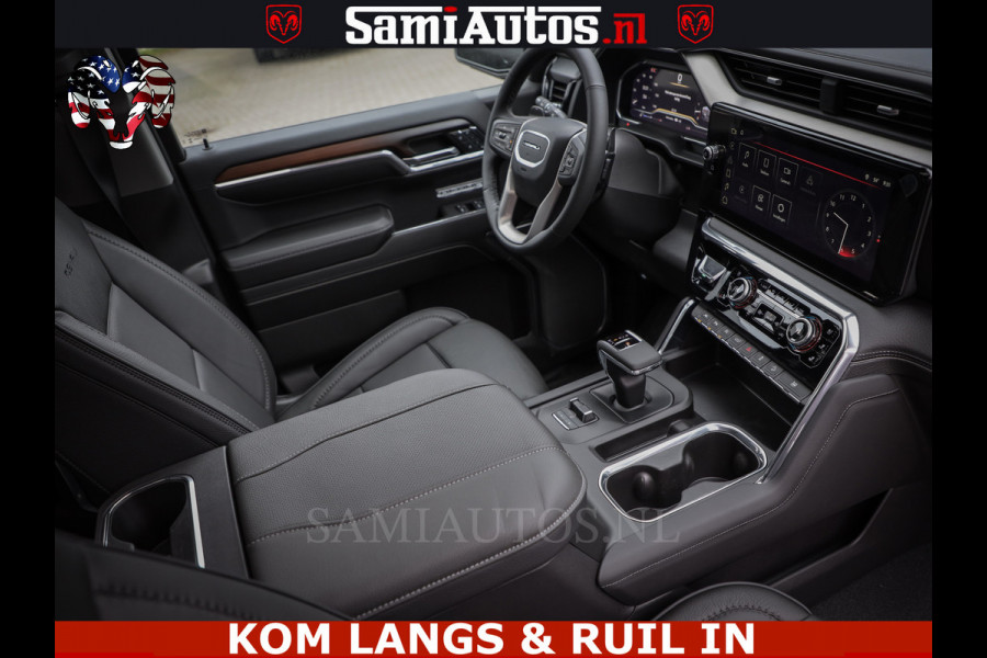 GMC Sierra DENALI 6.2 V8 426PK Full Option | De Meest Luxe Pick-Up in zijn Klasse | Comfortabele Dubbele Cabine met Royale 5 Zitplaatsen | BPM vrij | Nu Leverbaar uit Voorraad | Voorraad Nr 2058 | De specialist in Amerikaanse pick‑ups in Nederland en Europa.