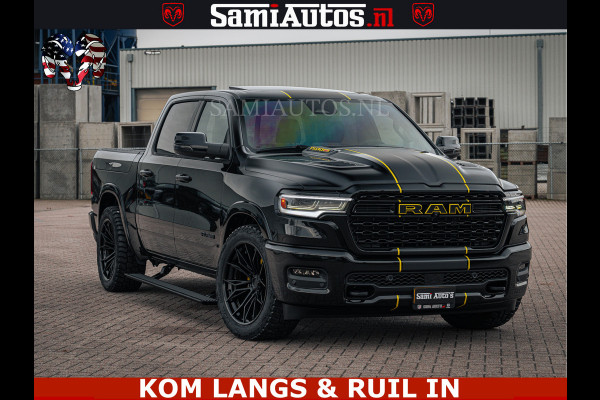 Dodge Ram LIMITED 1500 5.7 V8 HEMI | Massage + Full Option | De Meest Luxe en Volle Pick-Up in zijn Klasse | Comfortabele Dubbele Cabine met Royale 5 Zitplaatsen | Voorraad Nr 100100 | PRIJS INCL BPM | LEVERTIJD Q3 |Voorraad Nr 100400 De specialist in Amerikaanse pick‑ups in Nederland en Europa.