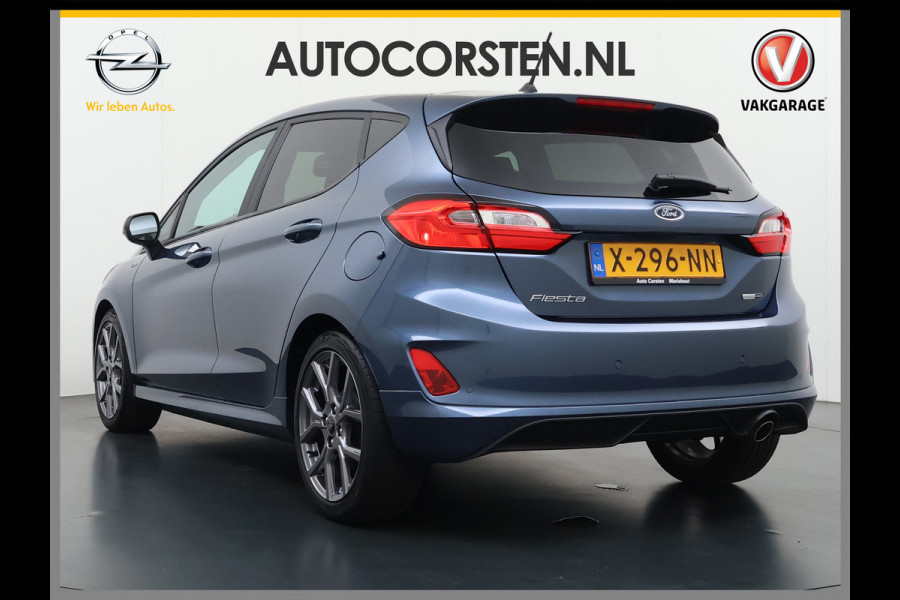 Ford Fiesta 1.0T 124PK Hybrid ST-Line Stoel+Stuur+Voorruitverwarming Apple Carplay/Android Auto Navi* Ecc Cruise Control Pdc Keyless DAB+ Bluetooth Lmv Lane Assist Isofix Regensensor 1e Eigenaar Origineel Nederlandse Auto