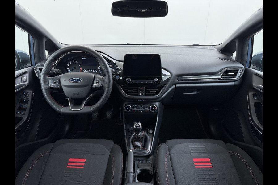 Ford Fiesta 1.0T 124PK Hybrid ST-Line Stoel+Stuur+Voorruitverwarming Apple Carplay/Android Auto Navi* Ecc Cruise Control Pdc Keyless DAB+ Bluetooth Lmv Lane Assist Isofix Regensensor 1e Eigenaar Origineel Nederlandse Auto
