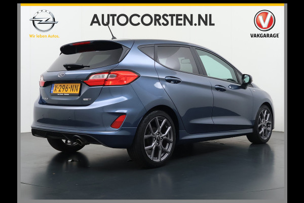 Ford Fiesta 1.0T 124PK Hybrid ST-Line Stoel+Stuur+Voorruitverwarming Apple Carplay/Android Auto Navi* Ecc Cruise Control Pdc Keyless DAB+ Bluetooth Lmv Lane Assist Isofix Regensensor 1e Eigenaar Origineel Nederlandse Auto