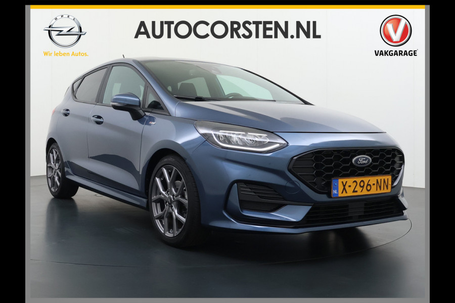 Ford Fiesta 1.0T 124PK Hybrid ST-Line Stoel+Stuur+Voorruitverwarming Apple Carplay/Android Auto Navi* Ecc Cruise Control Pdc Keyless DAB+ Bluetooth Lmv Lane Assist Isofix Regensensor 1e Eigenaar Origineel Nederlandse Auto