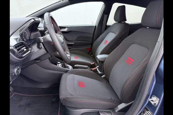 Ford Fiesta 1.0T 124PK Hybrid ST-Line Stoel+Stuur+Voorruitverwarming Apple Carplay/Android Auto Navi* Ecc Cruise Control Pdc Keyless DAB+ Bluetooth Lmv Lane Assist Isofix Regensensor 1e Eigenaar Origineel Nederlandse Auto