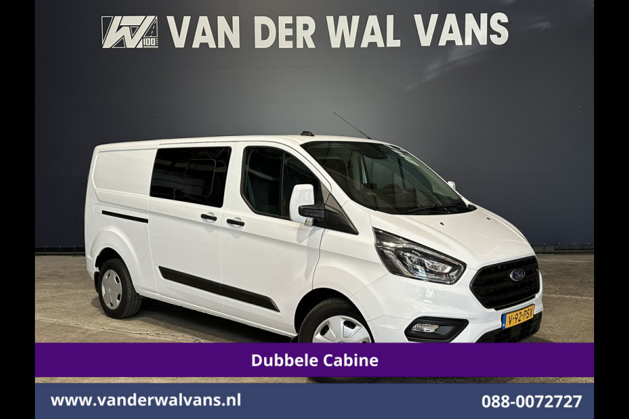 Ford Transit Custom 2.0 TDCI 170pk L2H1 Dubbele Cabine Euro6 Airco | 5-zits | Camera | Xenon | Navigatie | Cruisecontrol Android Auto, Parkeersensoren, Stoelverwarming, Verwarmde Voorruit, 2800kg trekvermogen