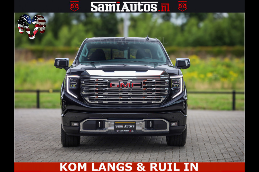 GMC Sierra DENALI | All-In Prijs | 6,2 V8 Full Option | De Meest Luxe Pick-Up in zijn Klasse | Comfortabele Dubbele Cabine met Royale 5 Zitplaatsen | BPM vrij | Nu Leverbaar uit Voorraad | Voorraad Nr 2232 | De specialist in Amerikaanse pick‑ups in Nederland en Europa.