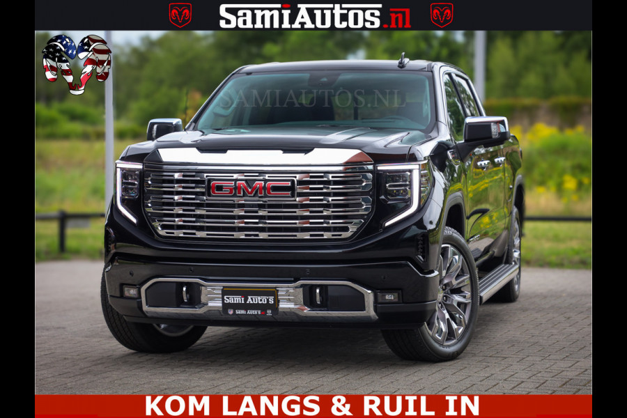 GMC Sierra DENALI | All-In Prijs | 6,2 V8 Full Option | De Meest Luxe Pick-Up in zijn Klasse | Comfortabele Dubbele Cabine met Royale 5 Zitplaatsen | BPM vrij | Nu Leverbaar uit Voorraad | Voorraad Nr 2232 | De specialist in Amerikaanse pick‑ups in Nederland en Europa.