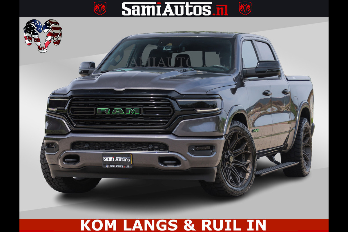 Dodge Ram 1500 LIMITED 5.7 V8 | GRANITE KLEUR | BRONS 4PLAY WIELEN | HUD | MEGA DIK | LUCHTVERING | VOLLE PICK UP | CREW CAB 5 PERSOONS GRIJS KENTEKEN | DUBBELE CABINE | | De specialist in Amerikaanse pick‑ups in Nederland en Europa.