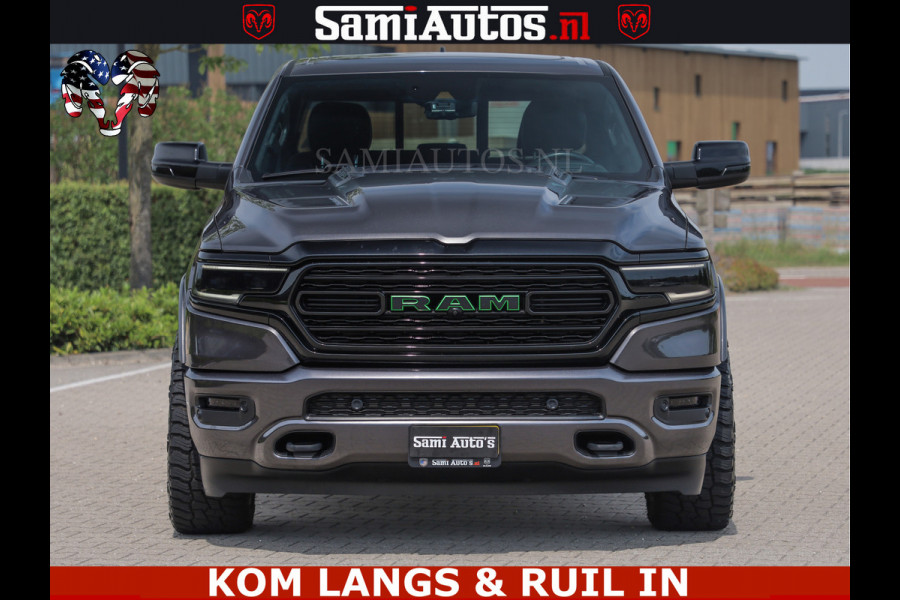 Dodge Ram 1500 LIMITED 5.7 V8 | GRANITE KLEUR | BRONS 4PLAY WIELEN | HUD | MEGA DIK | LUCHTVERING | VOLLE PICK UP | CREW CAB 5 PERSOONS GRIJS KENTEKEN | DUBBELE CABINE | | De specialist in Amerikaanse pick‑ups in Nederland en Europa.