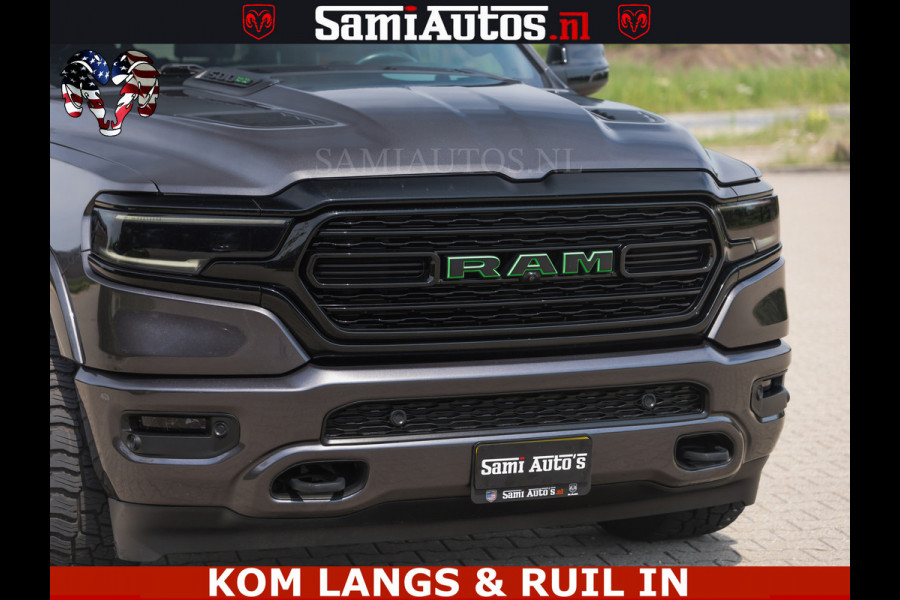 Dodge Ram 1500 LIMITED 5.7 V8 | GRANITE KLEUR | BRONS 4PLAY WIELEN | HUD | MEGA DIK | LUCHTVERING | VOLLE PICK UP | CREW CAB 5 PERSOONS GRIJS KENTEKEN | DUBBELE CABINE | | De specialist in Amerikaanse pick‑ups in Nederland en Europa.