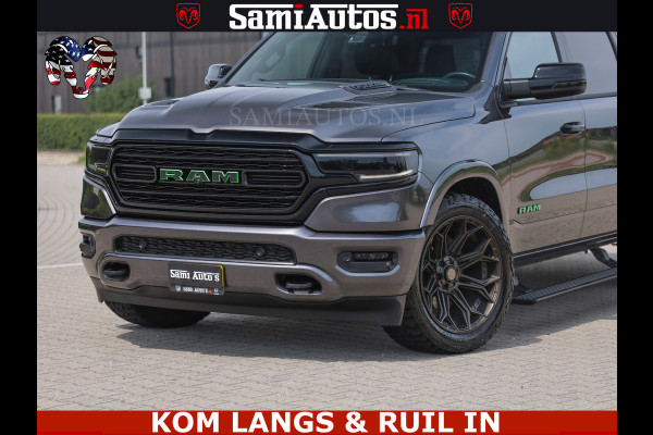 Dodge Ram 1500 LIMITED 5.7 V8 | GRANITE KLEUR | BRONS 4PLAY WIELEN | HUD | MEGA DIK | LUCHTVERING | VOLLE PICK UP | CREW CAB 5 PERSOONS GRIJS KENTEKEN | DUBBELE CABINE | | De specialist in Amerikaanse pick‑ups in Nederland en Europa.