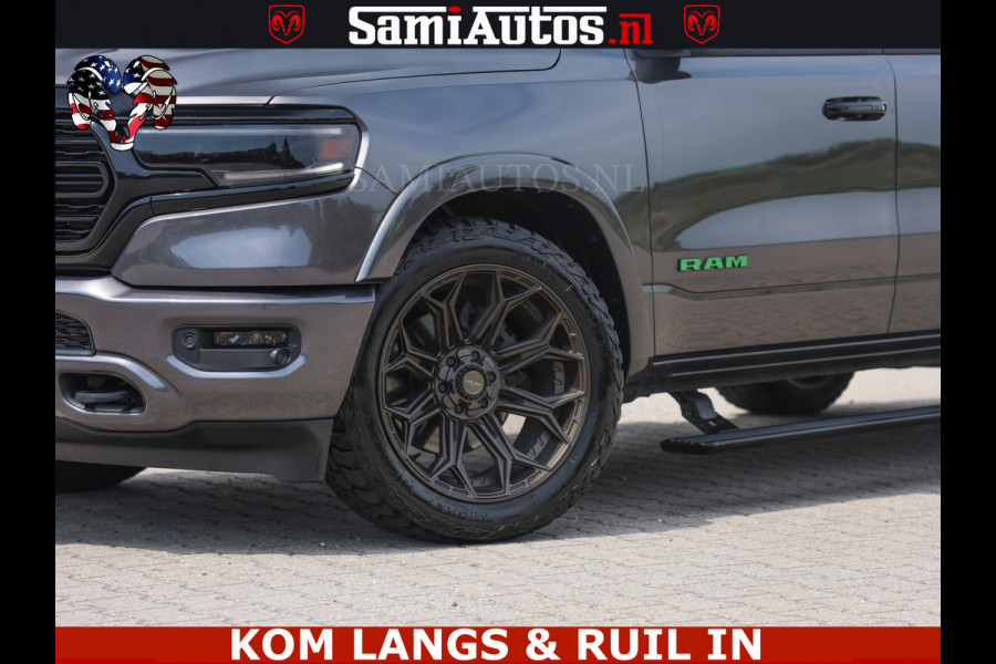 Dodge Ram 1500 LIMITED 5.7 V8 | GRANITE KLEUR | BRONS 4PLAY WIELEN | HUD | MEGA DIK | LUCHTVERING | VOLLE PICK UP | CREW CAB 5 PERSOONS GRIJS KENTEKEN | DUBBELE CABINE | | De specialist in Amerikaanse pick‑ups in Nederland en Europa.