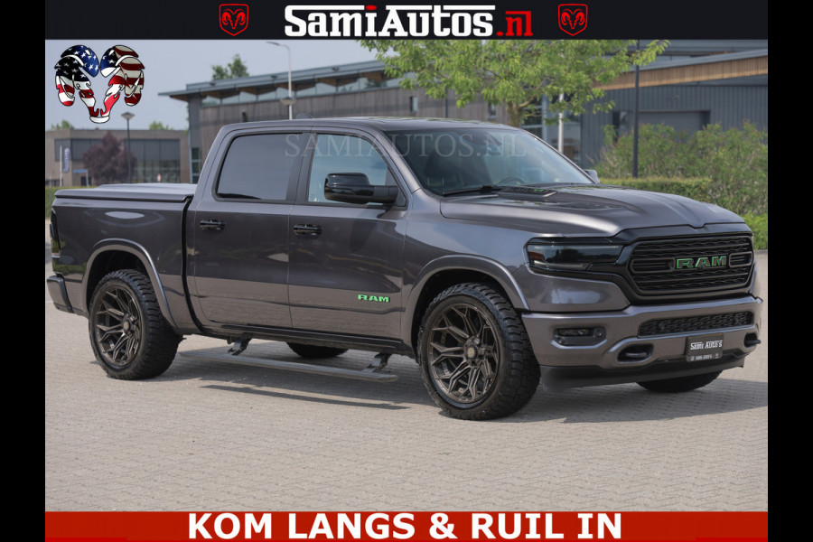 Dodge Ram 1500 LIMITED 5.7 V8 | GRANITE KLEUR | BRONS 4PLAY WIELEN | HUD | MEGA DIK | LUCHTVERING | VOLLE PICK UP | CREW CAB 5 PERSOONS GRIJS KENTEKEN | DUBBELE CABINE | | De specialist in Amerikaanse pick‑ups in Nederland en Europa.