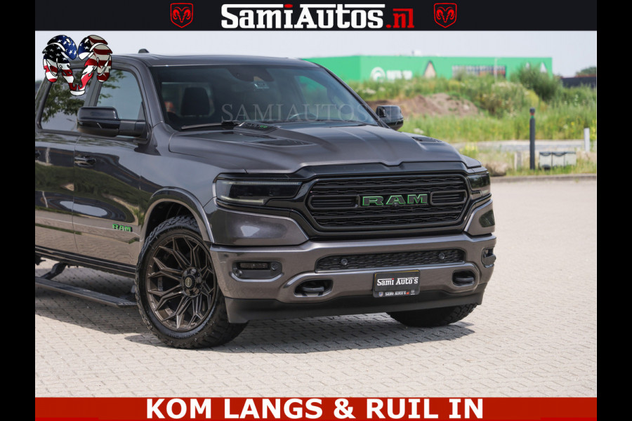 Dodge Ram 1500 LIMITED 5.7 V8 | GRANITE KLEUR | BRONS 4PLAY WIELEN | HUD | MEGA DIK | LUCHTVERING | VOLLE PICK UP | CREW CAB 5 PERSOONS GRIJS KENTEKEN | DUBBELE CABINE | | De specialist in Amerikaanse pick‑ups in Nederland en Europa.