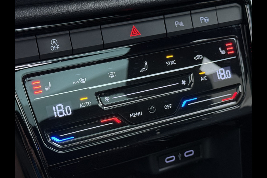 Volkswagen T-Roc 1.5TSI Automaat R-Line Panoramadak Stoelverwarming Adap.Cruise Virtal Cockpit Camera Elek.Achterklep Navi Apple Carplay Android  Keyless Pdc Privacy Glas Lmv Led DAB+ Licht-Regensensor
