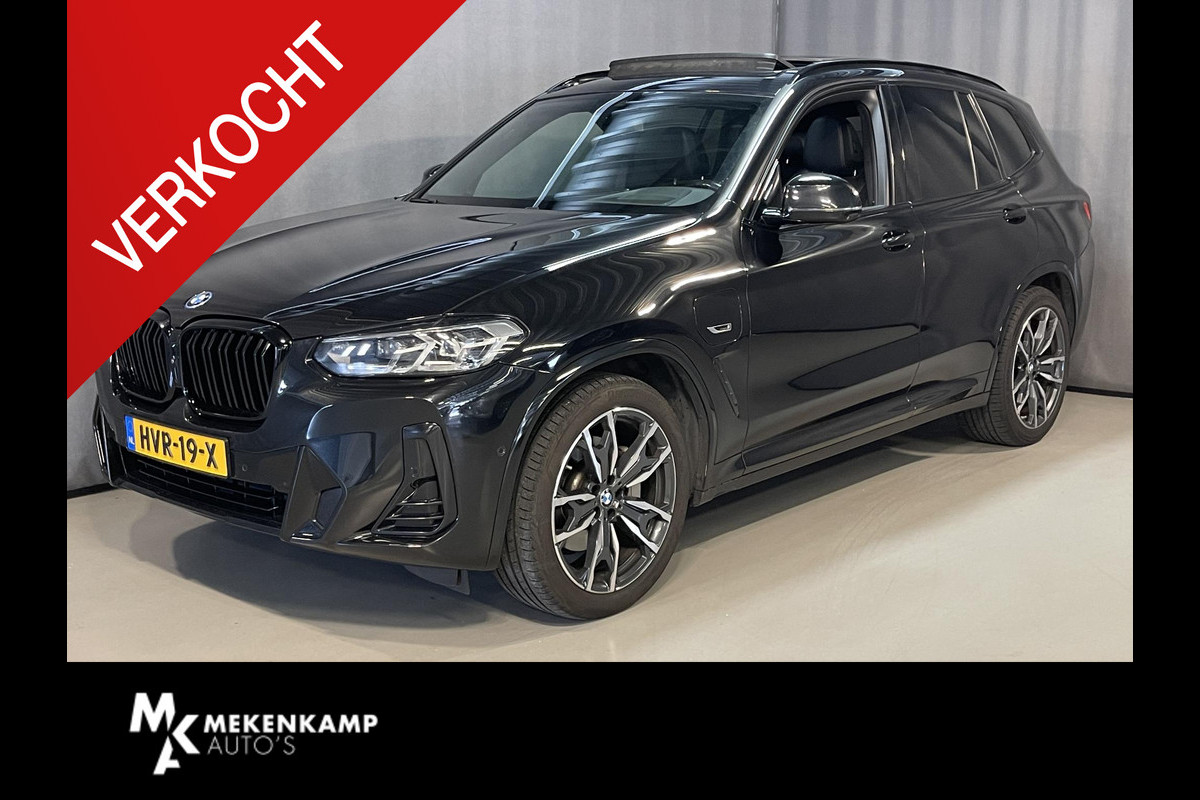 BMW X3 xDrive30e High Executive M Sport 20"/Panoramadak/Leder + memory/360 camera/Harman Kardon/Keyless/Dodehoek/Head-up/Adaptief onderstel + Sport steering/Stoelverwarming/Alarm