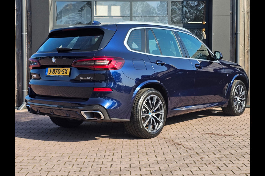 BMW X5 xDrive45e High Executive M-Sport | Luchtvering |  Elek. trekhaak | Safety pack | Achterasbesturing | HUD | M aerodynamica | Leder |