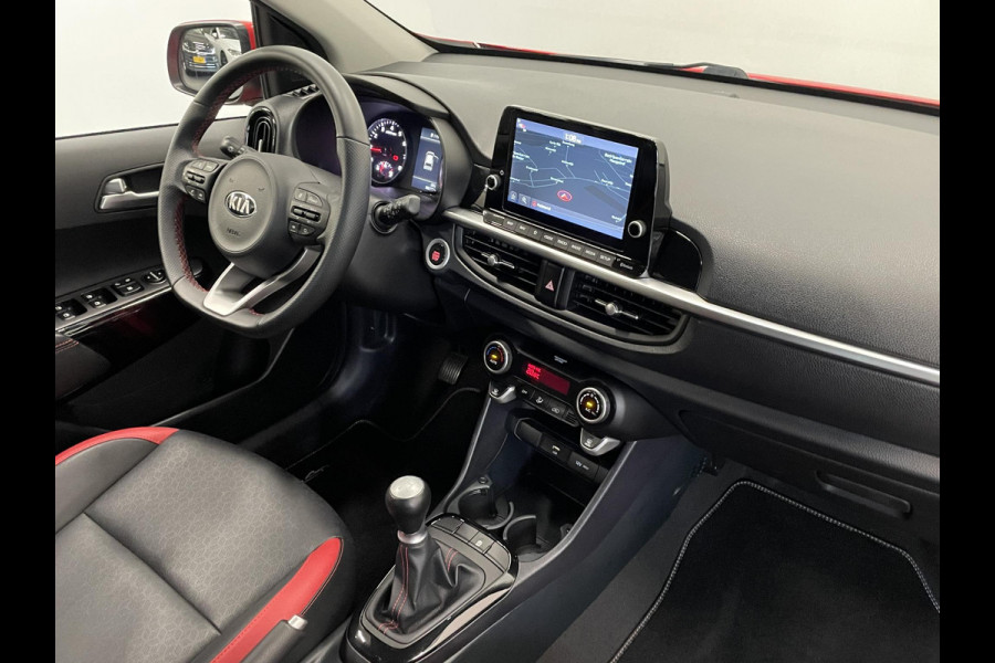 Kia Picanto 1.0 DPi GT-Line Leder Keyless Navigatie Apple Carplay/Android Auto Stoelverwarming Lichtmetalen Velgen Cruise Control Climate Control Camera Parkeer sensoren Bluetooth